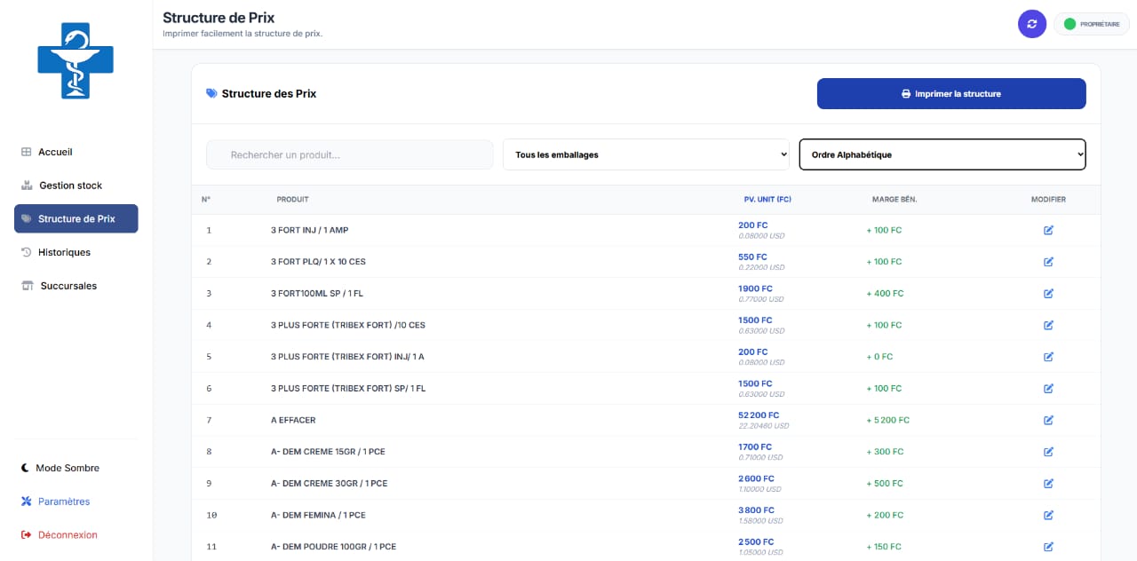Application de gestion de pharmacie